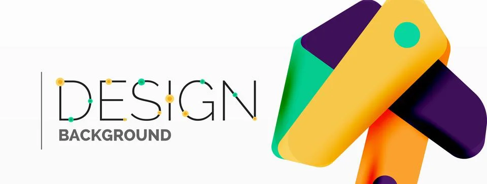 Tech minimal geometric wallpaper. Creative abstract background. Ribbon style 스톡 일러스트