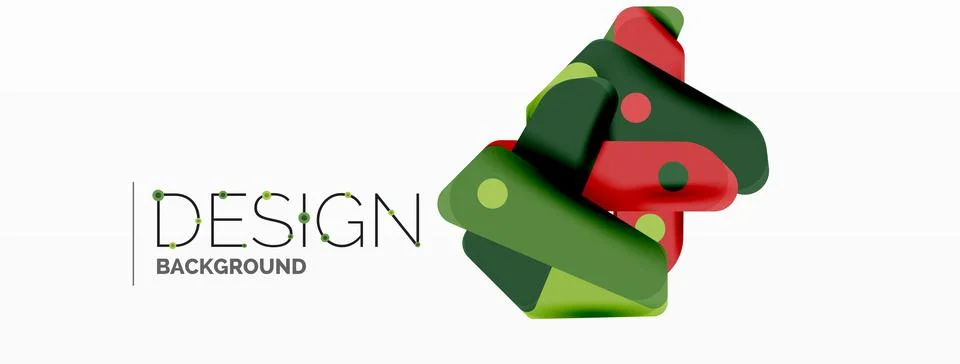 Tech minimal geometric wallpaper. Creative abstract background. Ribbon style Stock Illustration