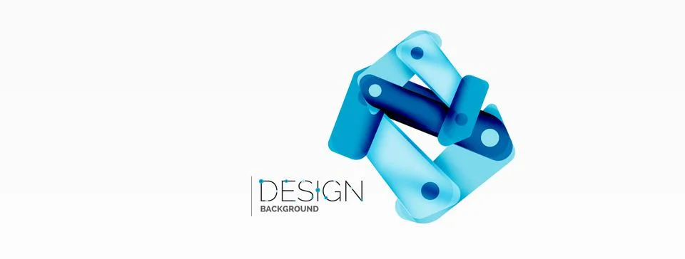 Tech minimal geometric wallpaper. Creative abstract background. Ribbon style 스톡 일러스트