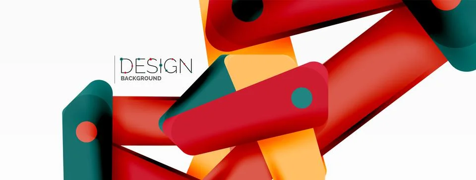 Tech minimal geometric wallpaper. Creative abstract background. Ribbon style イラスト素材