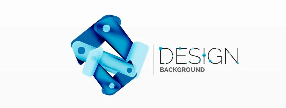 Tech minimal geometric wallpaper. Creative abstract background. Ribbon style 스톡 일러스트
