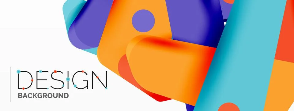 Tech minimal geometric wallpaper. Creative abstract background. Ribbon style 스톡 일러스트