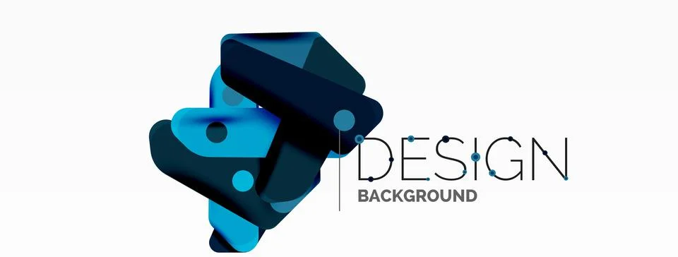 Tech minimal geometric wallpaper. Creative abstract background. Ribbon style 스톡 일러스트