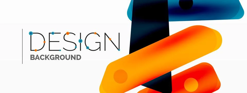Tech minimal geometric wallpaper. Creative abstract background. Ribbon style Stock Illustration