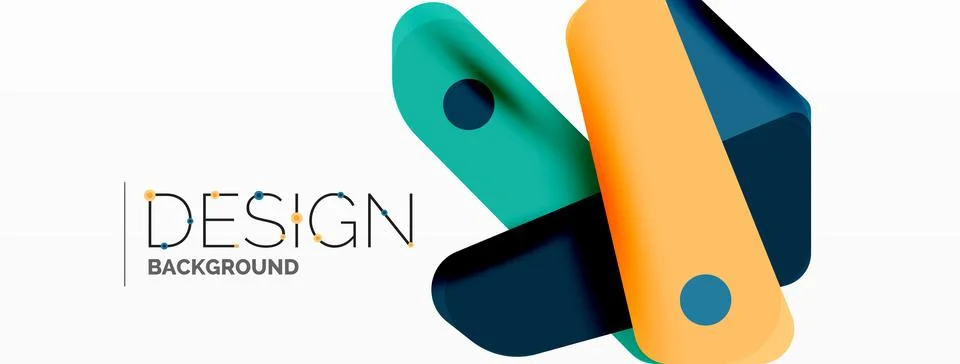Tech minimal geometric wallpaper. Creative abstract background. Ribbon style 스톡 일러스트