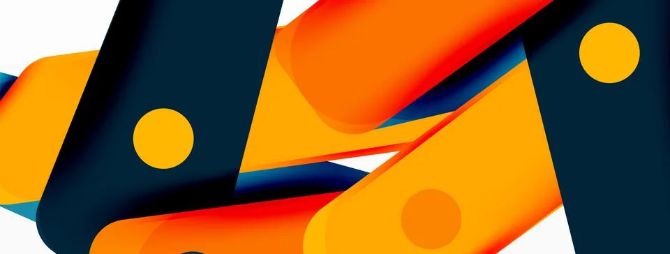 Tech minimal geometric wallpaper. Creative abstract background. Ribbon style 스톡 일러스트