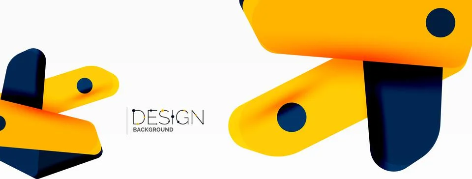 Tech minimal geometric wallpaper. Creative abstract background. Ribbon style 스톡 일러스트