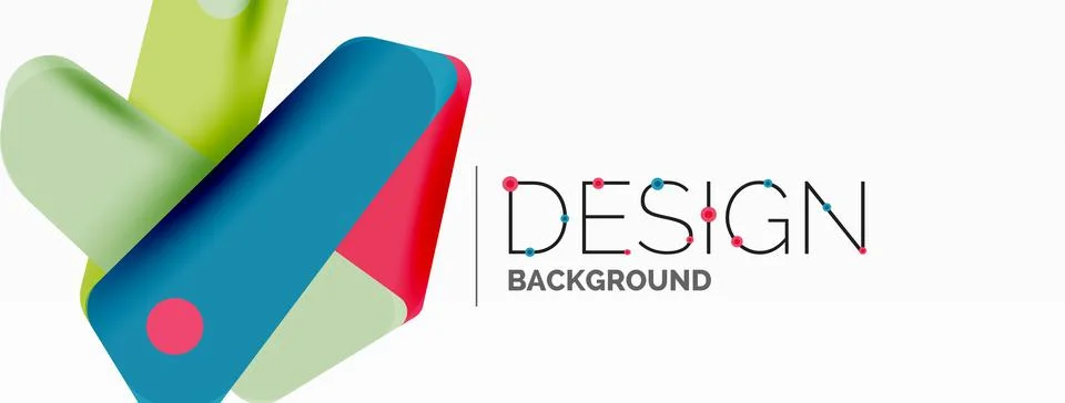 Tech minimal geometric wallpaper. Creative abstract background. Ribbon style Stock Illustration