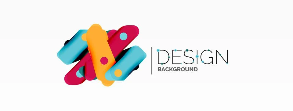 Tech minimal geometric wallpaper. Creative abstract background. Ribbon style イラスト素材