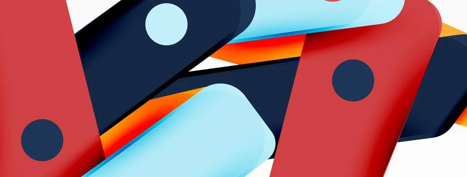 Tech minimal geometric wallpaper. Creative abstract background. Ribbon style 스톡 일러스트