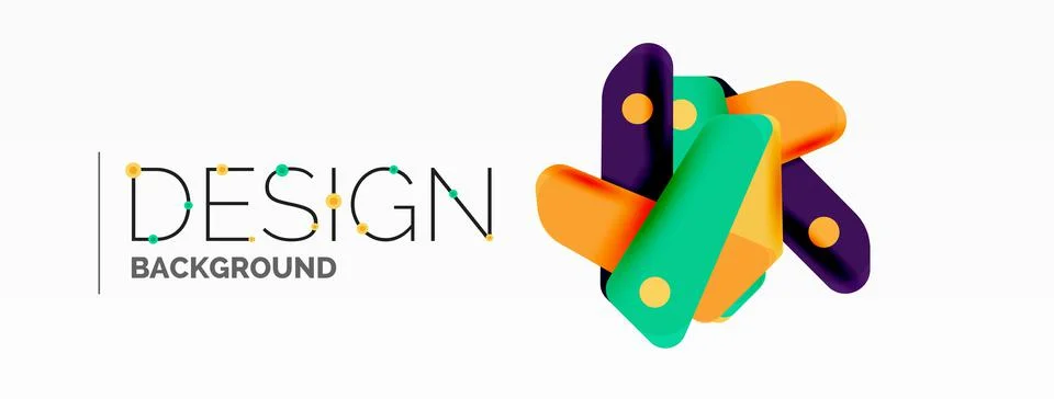 Tech minimal geometric wallpaper. Creative abstract background. Ribbon style 스톡 일러스트