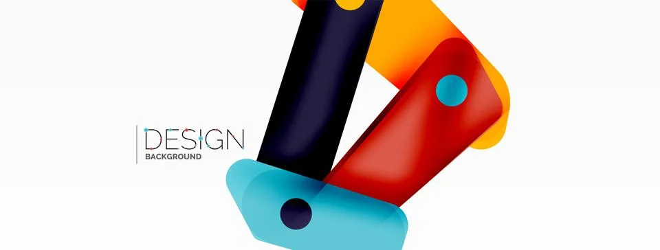 Tech minimal geometric wallpaper. Creative abstract background. Ribbon style イラスト素材