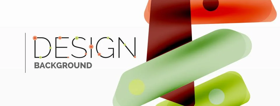 Tech minimal geometric wallpaper. Creative abstract background. Ribbon style Stock Illustration