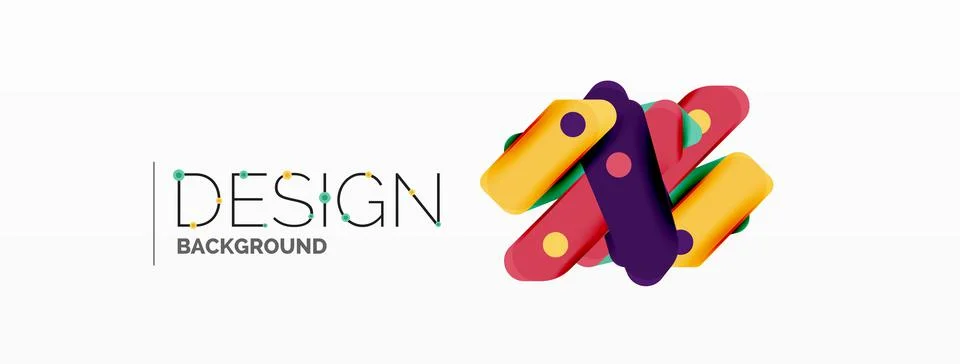 Tech minimal geometric wallpaper. Creative abstract background. Ribbon style 스톡 일러스트