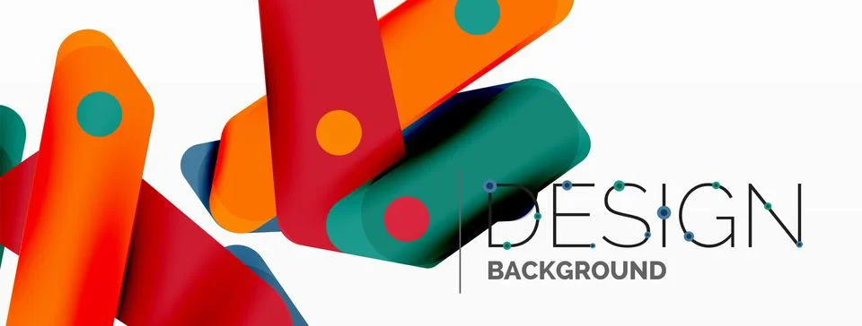 Tech minimal geometric wallpaper. Creative abstract background. Ribbon style 스톡 일러스트