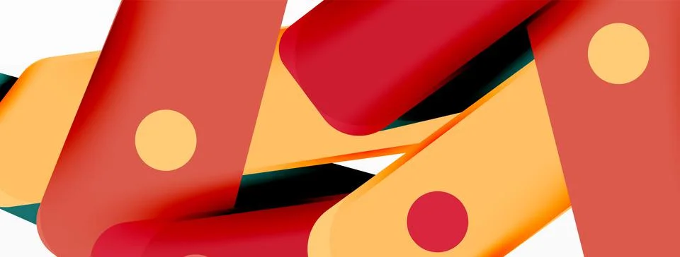 Tech minimal geometric wallpaper. Creative abstract background. Ribbon style イラスト素材