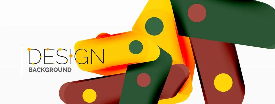 Tech minimal geometric wallpaper. Creative abstract background. Ribbon style Stock Illustration
