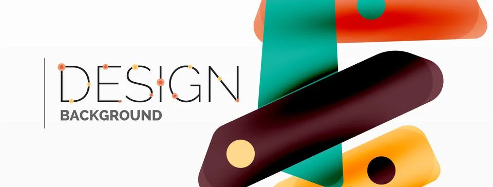 Tech minimal geometric wallpaper. Creative abstract background. Ribbon style Stock Illustration