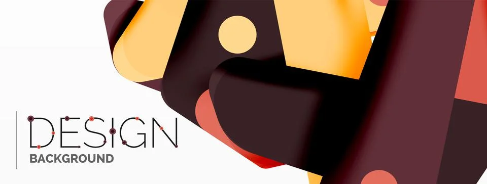 Tech minimal geometric wallpaper. Creative abstract background. Ribbon style Illustrazione stock