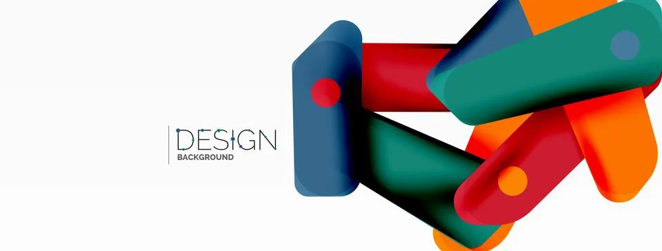 Tech minimal geometric wallpaper. Creative abstract background. Ribbon style 스톡 일러스트
