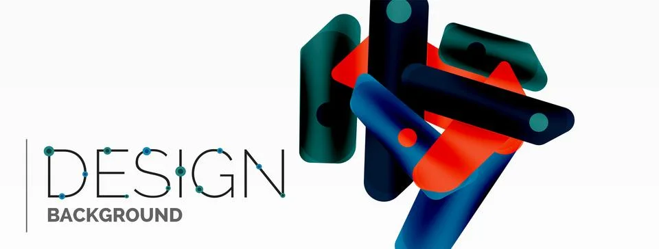 Tech minimal geometric wallpaper. Creative abstract background. Ribbon style イラスト素材