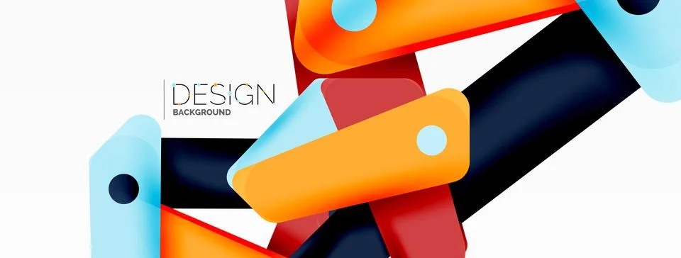 Tech minimal geometric wallpaper. Creative abstract background. Ribbon style イラスト素材