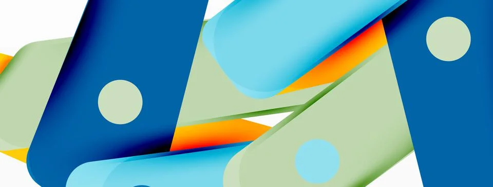 Tech minimal geometric wallpaper. Creative abstract background. Ribbon style Stock Illustration