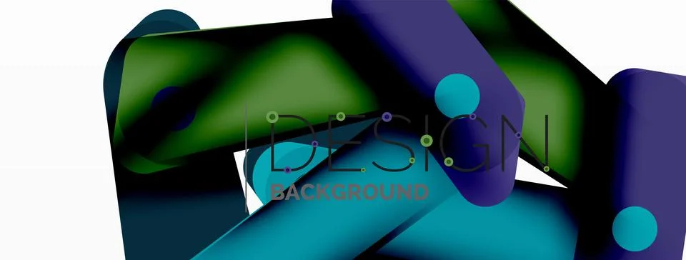 Tech minimal geometric wallpaper. Creative abstract background. Ribbon style Stock Illustration