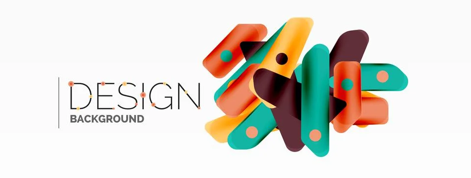Tech minimal geometric wallpaper. Creative abstract background. Ribbon style Stock Illustration
