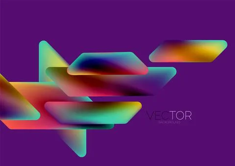 Tech minimal geometric wallpaper. Creative abstract background. Vector Illustrazione stock