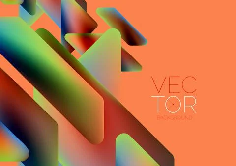 Tech minimal geometric wallpaper. Creative abstract background. Vector Stock Illustration