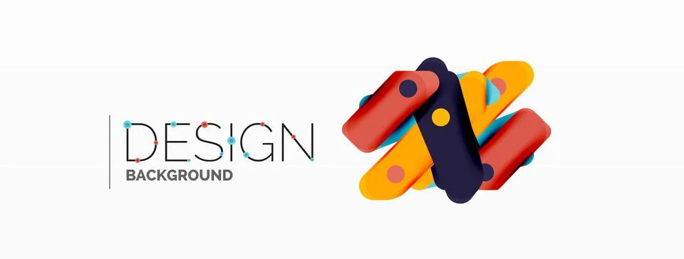 Tech minimal geometric wallpaper. Creative abstract background. Ribbon style 스톡 일러스트