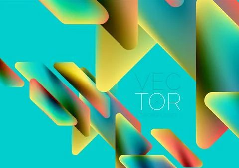 Tech minimal geometric wallpaper. Creative abstract background. Vector Stock Illustration