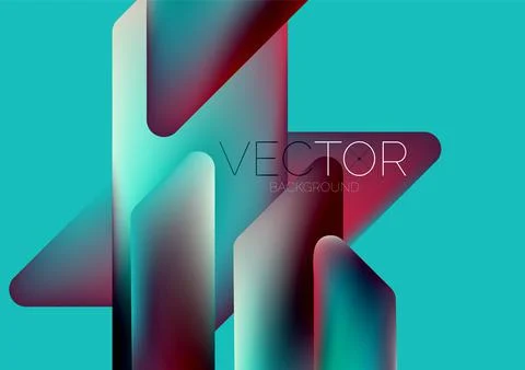 Tech minimal geometric wallpaper. Creative abstract background. Vector Stock Illustration