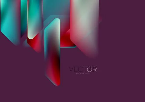 Tech minimal geometric wallpaper. Creative abstract background. Vector Illustrazione stock