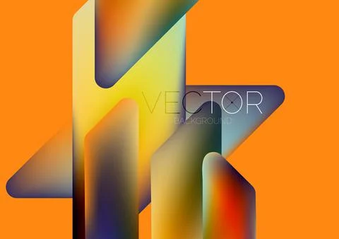 Tech minimal geometric wallpaper. Creative abstract background. Vector Illustrazione stock
