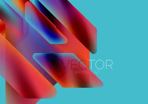 Tech minimal geometric wallpaper. Creative abstract background. Vector Illustrazione stock