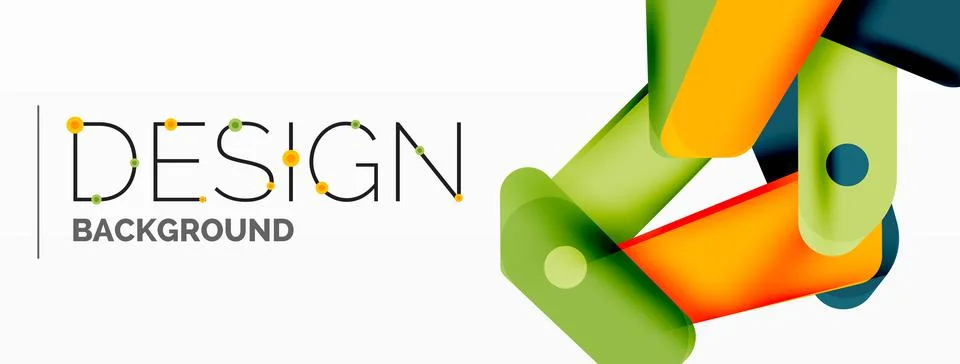 Tech minimal geometric wallpaper. Creative abstract background. Ribbon style Illustrazione stock