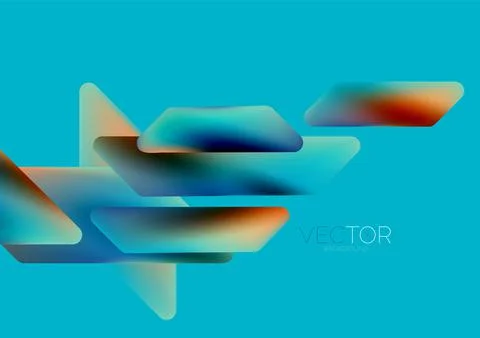 Tech minimal geometric wallpaper. Creative abstract background. Vector Illustrazione stock