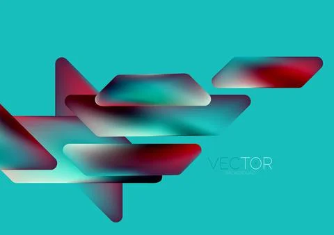 Tech minimal geometric wallpaper. Creative abstract background. Vector Illustrazione stock