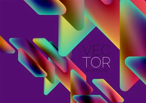 Tech minimal geometric wallpaper. Creative abstract background. Vector Stock Illustration