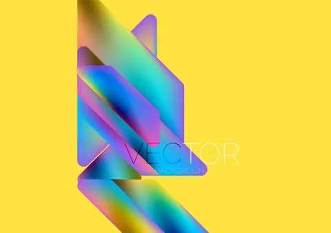 Tech minimal geometric wallpaper. Creative abstract background. Vector イラスト素材