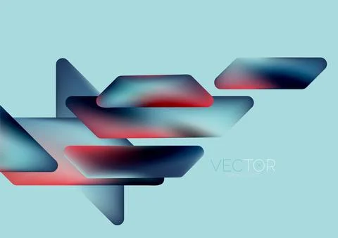 Tech minimal geometric wallpaper. Creative abstract background. Vector Illustrazione stock