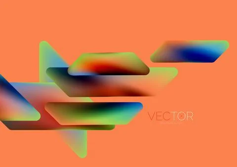 Tech minimal geometric wallpaper. Creative abstract background. Vector Illustrazione stock