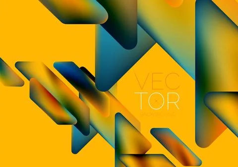 Tech minimal geometric wallpaper. Creative abstract background. Vector Illustrazione stock
