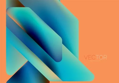 Tech minimal geometric wallpaper. Creative abstract background. Vector Illustrazione stock