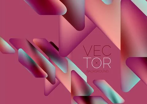 Tech minimal geometric wallpaper. Creative abstract background. Vector Stock Illustration