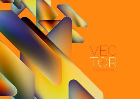 Tech minimal geometric wallpaper. Creative abstract background. Vector Stock Illustration
