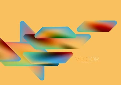 Tech minimal geometric wallpaper. Creative abstract background. Vector Illustrazione stock