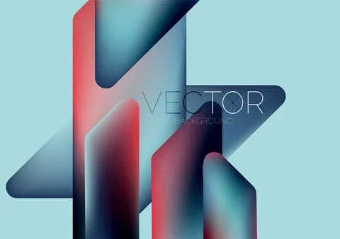 Tech minimal geometric wallpaper. Creative abstract background. Vector Stock Illustration